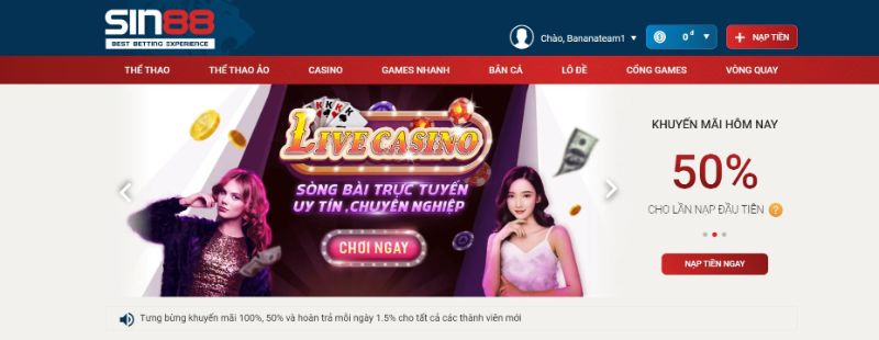 Nổ hũ Sin88 - Tập hợp các pha nổ hũ đi vào huyền thoại Đăng nhập vào tài khoản của bạn tại nhà cái Sin88