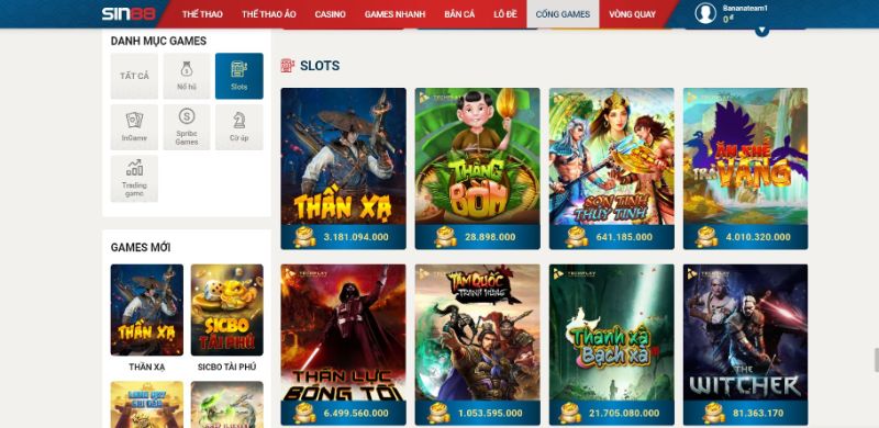 Chơi slots Sin88 - giàu to nhanh chóng không khó Slots game tại Sin88 hấp dẫn và cực kỳ thu hút