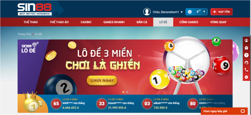 Lô đề ba miền Sin88 - Thế giới số học giúp cộng đồng game thủ giàu to Hãy tìm cho mình những con số vàng để chơi Lô đề ba miền tại Sin88