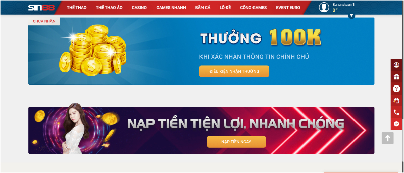Đua xe thể thao - Cá cược ảo, nhận tiền thật với Sin88 Sin88 sẽ chuyển tiền cho mọi người trong tích tắc