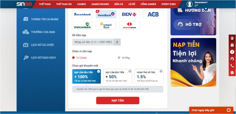 Cầu Lông Sin88 - Sân chơi cá độ mới lạ dành cho các cược thủ Nạp tiền làm vốn đặt cược tham gia chinh chiến Cầu Lông tại Sin88
