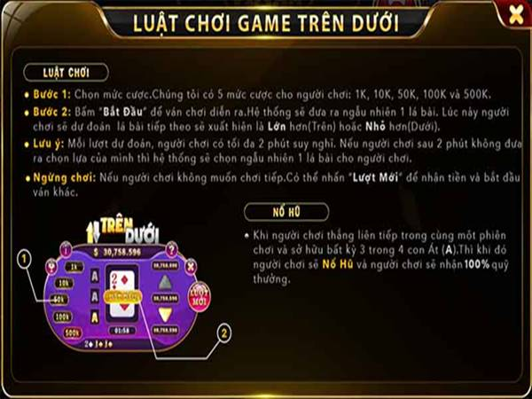 Hướng dẫn cách chơi Trên dưới Sin88 đơn giản nhất Hướng dẫn cách chơi Trên dưới Sin88 đơn giản nhất