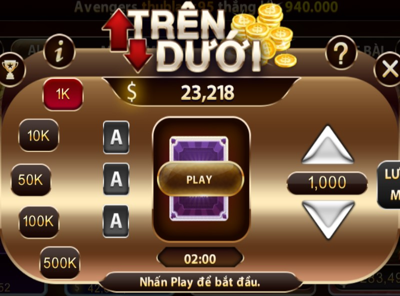 Hướng dẫn cách chơi Trên dưới Sin88 đơn giản nhất Hướng dẫn cách chơi Trên dưới Sin88 đơn giản nhất