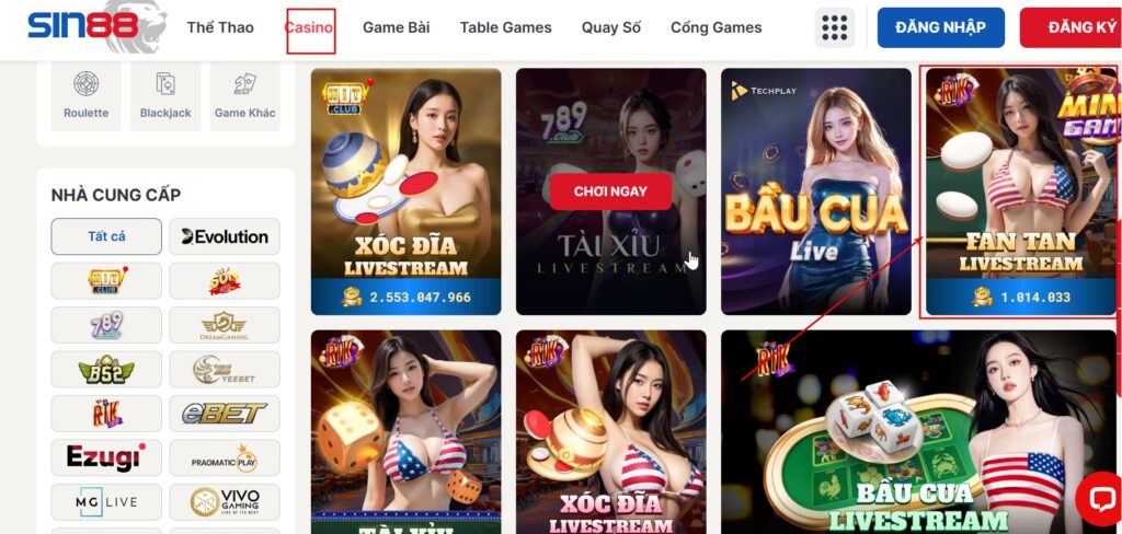 cách chơi Fantan livestream