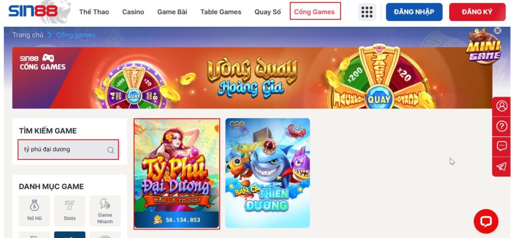 cách chơi bắn cá Tỷ Phú Đại Dương sin88