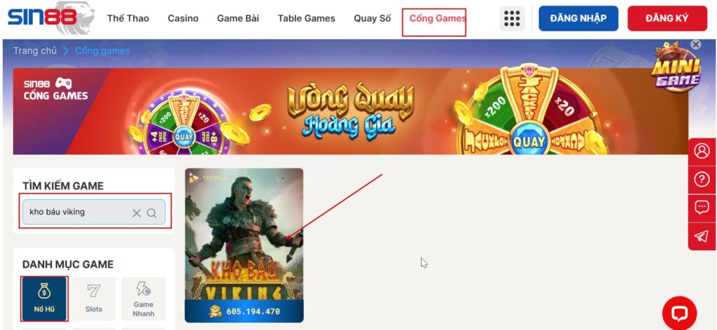 cách chơi Kho báu Viking