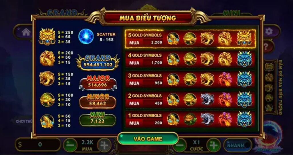 thưởng Nổ hũ Tứ Linh
