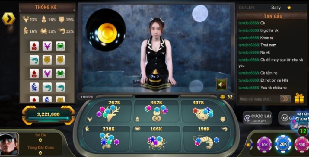đặt cược - Cách chơi Bầu cua livestreams