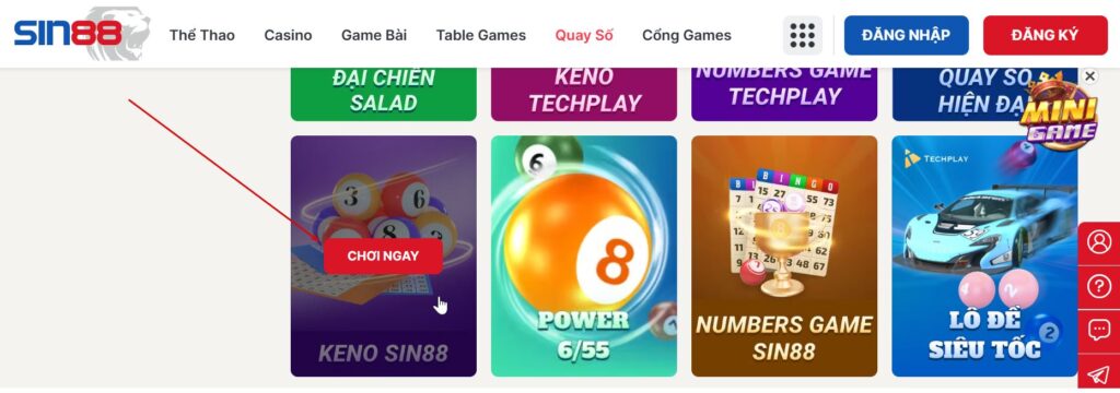 cách cược keno
