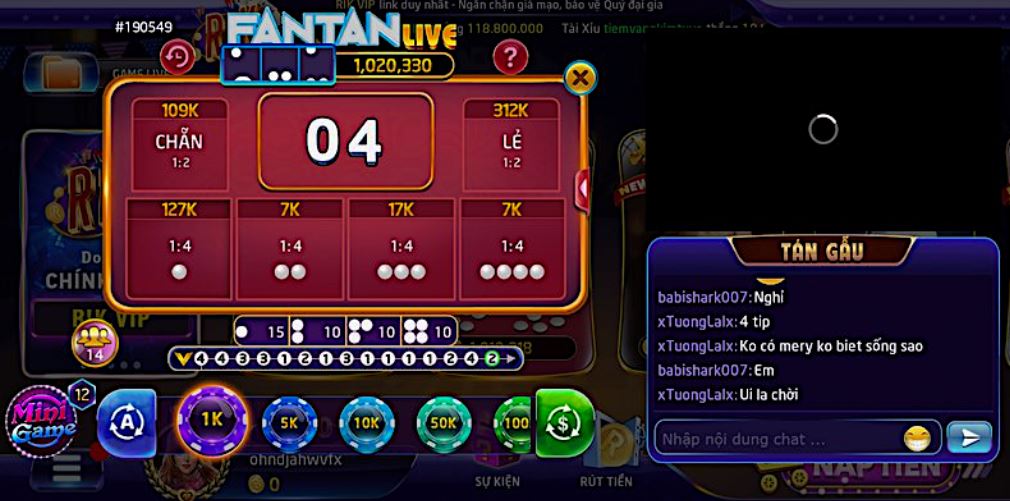 cách cược Fantan livestream