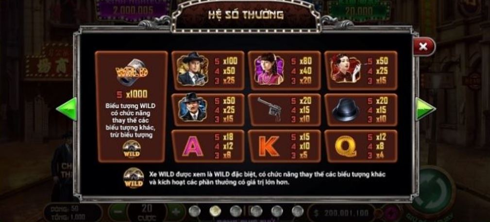 Cách chơi nổ hũ Bến Thượng Hải - bảng thanh toán